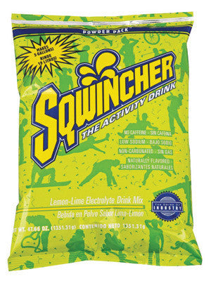Sqwincher 016408-LL 47.66 Ounce Instant Powder Concentrate Packet Lemon Lime Electrolyte Drink - Yields 5 Gallons (16/EA)