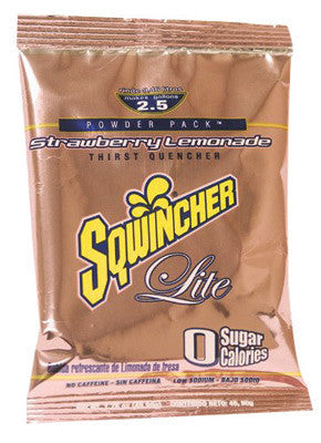 Sqwincher 016805-SL 1.76 Ounce Instant Powder COuncentrate Packet Strawberry Lemonade Electrolyte Drink - Yields 2.5 Gallons (32 Packets Per Case) (32/EA)