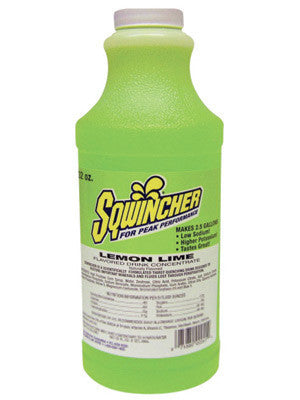 Sqwincher 020224-LL 32 Ounce Liquid Concentrate Bottle Lemon Lime Electrolyte Drink - Yields 2.5 Gallons (1/EA)