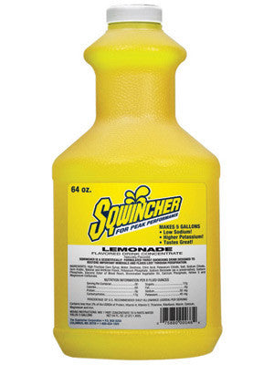 Sqwincher 030323-LA 64 Ounce Liquid Concentrate Bottle Lemonade Electrolyte Drink - Yields 5 Gallons (1/EA)