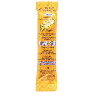 Sqwincher 060100-OR Qwik Stick .11 Ounce Powder Concentrate Sticks Orange Electrolyte Drink - Yields 20 Ounces (1/PK)