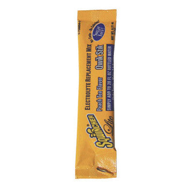 Sqwincher 060104-PT Qwik Stick .11 Ounce Powder Concentrate Sticks Peach Tea Electrolyte Drink - Yields 20 Ounces (1/PK)