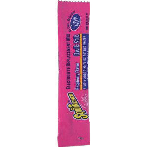 Sqwincher 060105-RB Qwik Stick .11 Ounce Powder Concentrate Sticks Raspberry Electrolyte Drink - Yields 20 Ounces (1/PK)