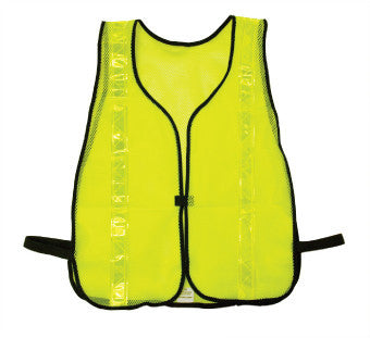 NMC SV8-SAFETY VEST, SOFT FLUORSCENT LIME VEST WITH 1 3/8'' LIME YELLOW 3M REFLECTIVE STRIPES, XL (1 EACH)