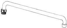Component Hardware KS11-12-X012 CHG SWING SPOUT WITH AERATOR 12'' (1 PER CASE)