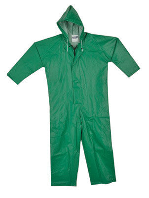 Tingley V41108-2X 2X Green SafetyFlex 17 mil PVC And Polyester Coveralls With Hook And Loop Closure And Hood (1/EA)