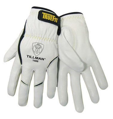 Tillman 1488S TrueFit Small Top Grain Kevlar And Goatskin Super Premium Grade TIG Welders' Glove With Elastic Cuff, V Design Thumb And Hook And Loop Closure (1/PR)