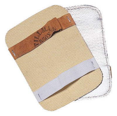Tillman 550X 5 1/2" X 7 1/2" Silver And Tan Aluminized Rayon Goldengard Heat Resistant Backhand Pad (1/EA)