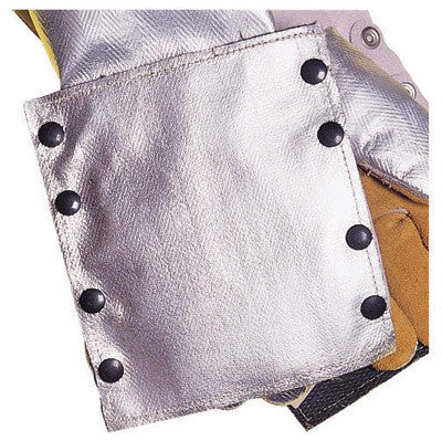 Tillman 558 Silver Aluminized Carbon Kevlar Heat Resistant Backhand Pad With Vermiculite Impregnated Fiberglass Back (1/EA)
