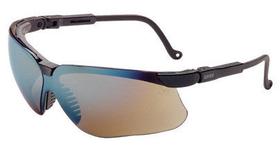 Uvex S3203 By Honeywell Genesis Safety Glasses With Black Polycarbonate Frame And Gold Mirror Polycarbonate Ultra-dura Anti-Scratch Hard Coat Lens (1/EA)