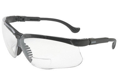 Uvex S3763 By Honeywell Genesis Reading Magnifiers 2.5 Diopter Safety Glasses With Black Polycarbonate Frame And Clear Polycarbonate Ultra-dura Anti-Scratch Hard Coat Lens (1/EA)