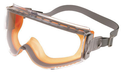Uvex S39630CI by Honeywell Stealth Impact Chemical Splash Goggles With Orange And Gray Frame, Clear Uvextreme Anti-Fog Lens And Fabric Headband (1/EA)