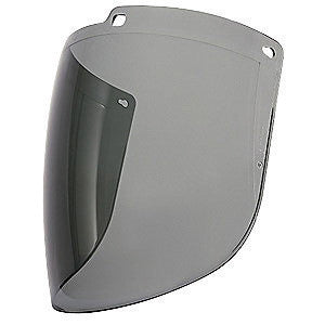 Uvex S9575 by Honeywell Turboshield 9" X 15 7/8" X 3/32" Gray Polycarbonate Anti-Fog Hard Coated Faceshield For Use With Turboshield Headgear and Hardhat Adapter Only (10/EA)