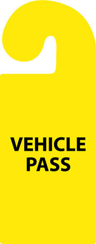 NMC VHT2-PARKING PERMIT, VEHICLE HANG TAG, VEHICLE PASS, 8 1/4X3 1/4, RIGID PLASTIC (1 EACH)