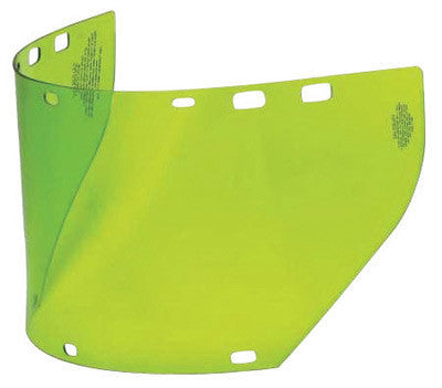 Salisbury AS1000FS by Honeywell 7 1/2" X 20" X .06" Green Unbound Polycarbonate Arc Flash Replacement Faceshield (1/EA)