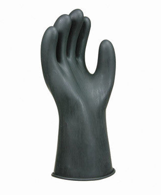 SALISBURY E0011B/10H By Honeywell Size 10 1/2 Black 11" Type I Natural Rubber Class 00 Low Voltage Electrical Insulating Linesmen's Gloves With Straight Cuff (1/PR)