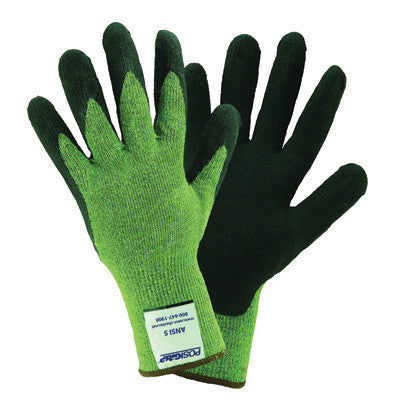 West Chester 710KSSN/L Large Cut And Abrasion Resistant Black Nitrile Dipped Palm Coated Work Gloves With Green Kevlar Liner And Extended Cuff (1/PR)