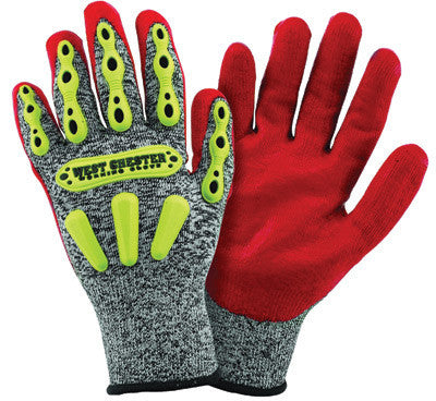 West Chester 713SNTPRG/XXL 2X R2 FLX Cut Resistant Red Nitrile Dipped Palm Coated Work Gloves With Elastic Wrist (1/PR)