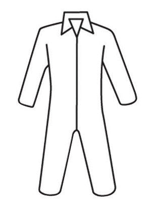 West Chester C3800/XXXL 3X White PosiWear M3 5-Layer SSMS Polypropylene Disposable Basic Breathable Advantage Coveralls With Full Length Front Zipper Closure, Collar And Elastic Waistband (25 Per Case) (1/EA)