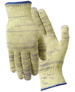 Wells Lamont 1878XL X-Large Gray And Yellow Whizard Metalguard Seamless Knit 10 gauge Medium Weight Fiber And Stainless Steel Ambidextrous Cut Resistant Gloves With Knit Wrist (1/PR)