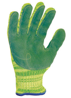 Wells Lamont 1880XL X-Large Green And Yellow Whizard Metalguard Gunn Cut 7 gauge Heavy Weight Fiber And Stainless Steel Ambidextrous Cut Resistant Gloves With Knit Wrist, Dyneema Lined And Additional Reinforcement Thumb Crotch (1/PR)