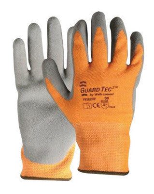 Wells Lamont Y9282HVM Medium Hi-Viz Orange And Gray GuardTec3 Dipped Cut Resistant Gloves With Knitwrist And Thermal Lining (1/PR)