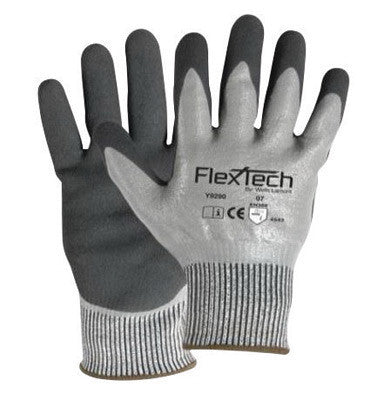 Wells Lamont Y9290M Medium Gray And Black FlexTech 13 gauge Light Weight HPPE Dipped Cut Resistant Gloves With Knitwrist And Thermal Lining (1/PR)
