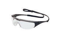 North 11150351 by Honeywell Millennia Safety Glasses With Black Nylon Frame, Standard Gray Polycarbonate Ultra-dura Anti-Scratch Lens And Breakaway Neck Cord (1/EA)