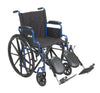 Drive Medical bls16fbd-elr Blue Streak Wheelchair with Flip Back Desk Arms, Elevating Leg Rests, 16" Seat (1/EA)