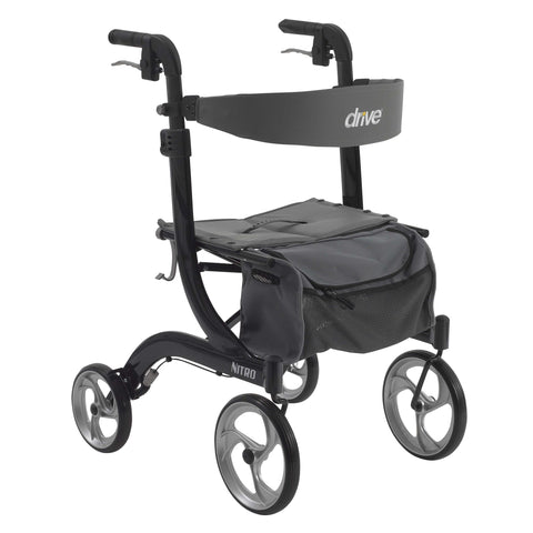 Drive Medical rtl10266bk Nitro Euro Style Walker Rollator, Black (1/EA)
