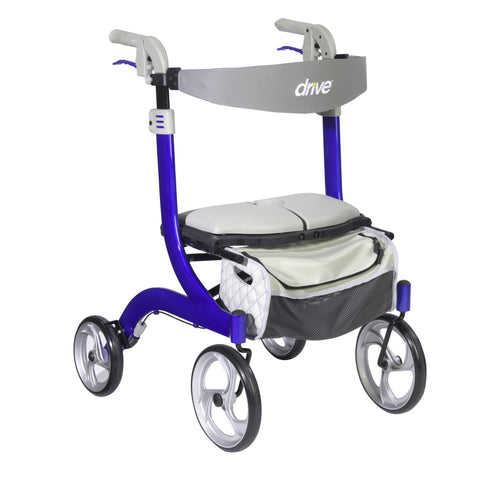 Drive Medical rtl10266bl-hs Nitro DLX Euro Style Walker Rollator, Sleek Blue (1/EA)