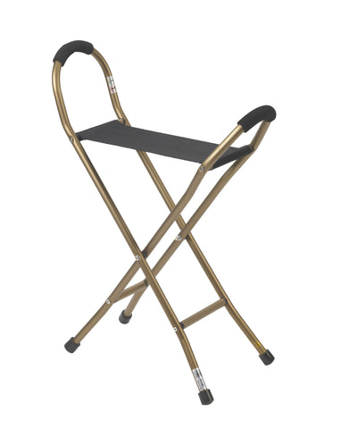 Drive Medical rtl10360 Folding Lightweight Cane with Sling Style Seat (1/EA)