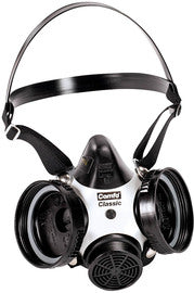 MSA 808074 Medium Black Hycar Rubber Comfo Classic Full Mask Dual Cartridge Respirator