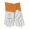Tillman 1328L Large Pearl Top Grain Goatskin Standard Grade TIG Welders Gloves With Wing 12/PRThumb, 4" Cuff, Seamless Forefinger And Kevlar Lock Stitching