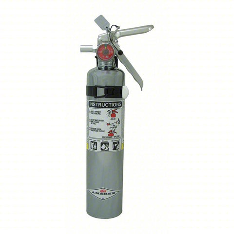AMEREX B417TC Fire Extinguisher: 2.5 lb Extinguisher Capacity, 1A:10B:C, Monoammonium Phosphate