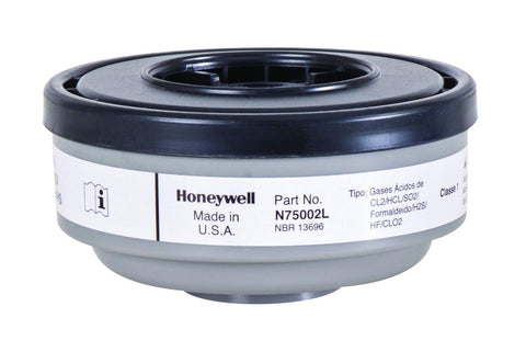 Honeywell N75002L Acid Gas Respirator Cartridge 2/EA Per Pack