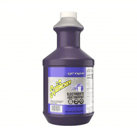 Sqwincher 159030322 64 Ounce Grape Flavor Liquid Concentrate Bottle Electrolyte Drink