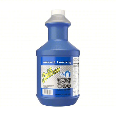 Sqwincher 159030320 64 Ounce Mixed Berry Flavor Liquid Concentrate Bottle Electrolyte Drink