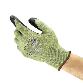 Ansell 80-813-9 Size 9 PowerFlex 13 Gauge Medium Duty Special Purpose Cut And Flame Resistant Foam Palm Coated Work Gloves With DuPont Kevlar Liner And Knit Wrist (12/PR)