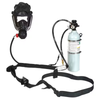 MSA 10092038 PremAire Cadet Escape Supplied Air Respirator With Medium Rubber Advantage 4000 Facepiece, Net Head Harness, 15 Minute Aluminum Cylinder, Hansen Fittings And Nylon Strap Carrier