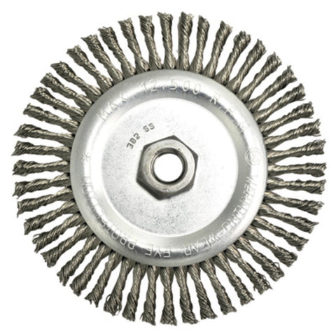 RADNOR 6" X 5/8" - 11" RADNOR™ Carbon Steel Twist Knot Wire Wheel Brush 5/EA