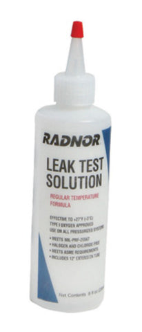 RADNOR 8 Ounce Bottle Clear Regular Temperature Leak Test Solution Liquid 12/EA