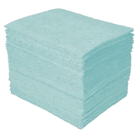 Brady 12" X 12" Universal Plus Green Dimpled/Medium-Linting Polypropylene Non-Perforated Sorbent Case of 200 Pads