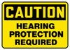 Accuform MPPA630VA OSHA Caution Safety Sign: Hearing Protection Required 10X14, .040 ALUM (1/EA)
