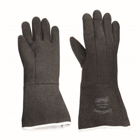SHOWA Best Glove 8814-10 Size 10 14" Black Char-Guard Non-Woven Lined Heat Resistant Gloves Gauntlet Slip-On Cuff  (12/PR)