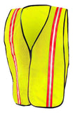OccuNomix LUX-XTTM-YXL X-Large Hi-Viz Yellow OccuLux Value Economy Light Weight Polyester Mesh Two-Tone Vest With Front Hook And Loop Closure, 1 3/8'' Silver Gloss Tape On Orange Trim, Side Elastic Straps And 1 Pocket (1/EA)