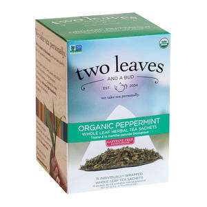 Two Leaves Tea Company  T01215  Organic Peppermint (SET OF 6 PER CASE)