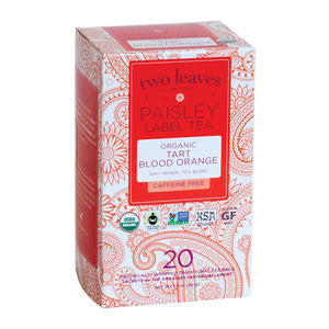 Two Leaves Tea Company  P026-20  Paisley Organic Tart Blood Orange (SET OF 120 PER CASE)