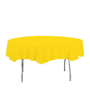 Creative Converting  703269  Tablecover Octagonal Yellow 82'' (1 EACH)