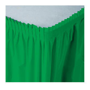 Creative Converting  010020  Tableskirt Green 14' (1 EACH)